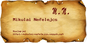 Mikulai Nefelejcs névjegykártya